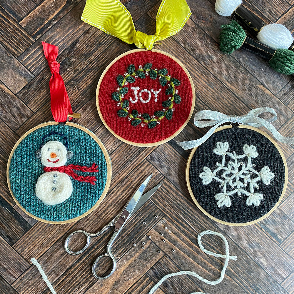 Workshop: Embroidered Knit Ornaments with Beads