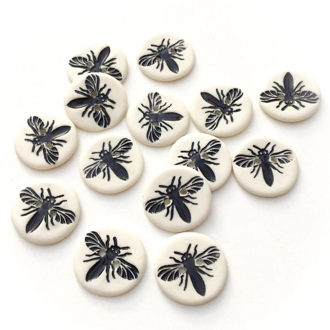 Hand Painted Clay or Porcelain Buttons