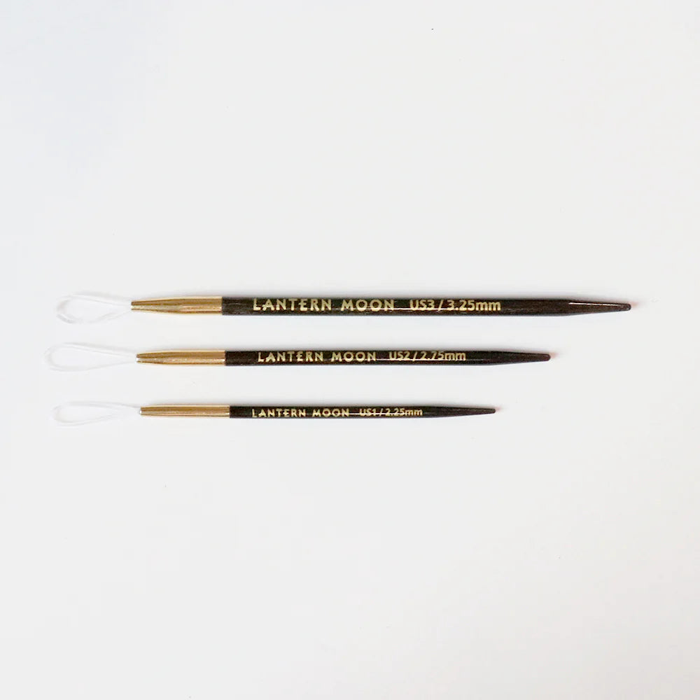 Ebony Wood Finishing Needles (Set of 3)