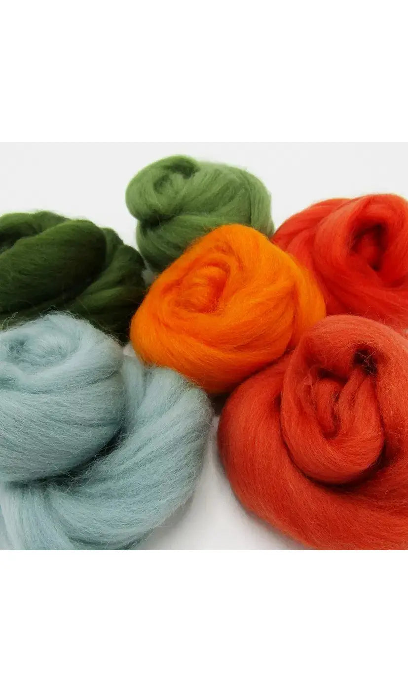 Dyed Merino Wool Roving Bundles