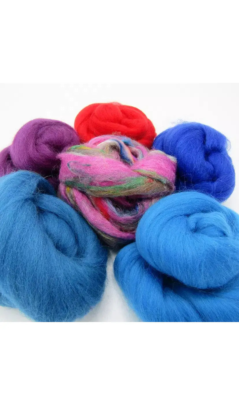 Dyed Merino Wool Roving Bundles