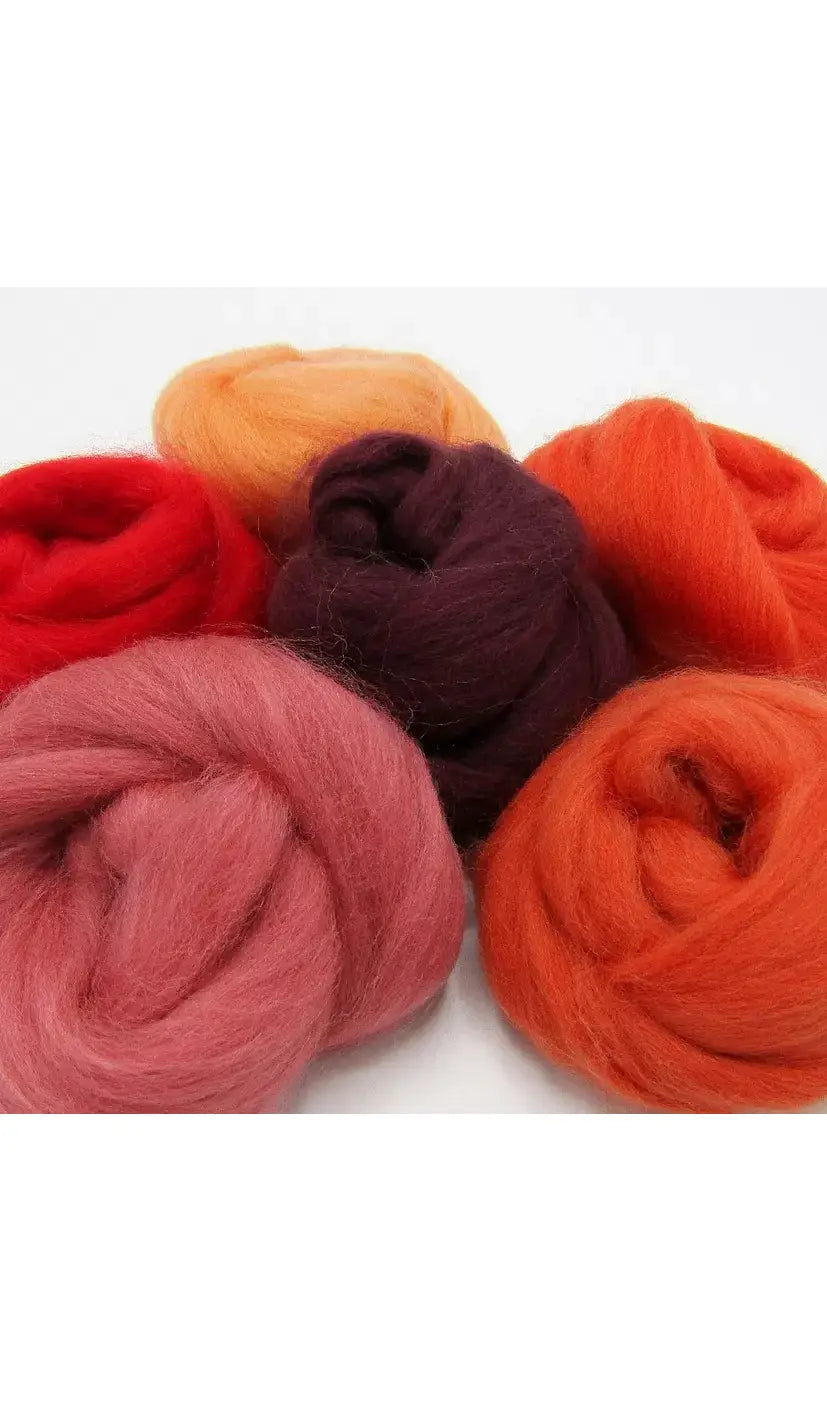 Dyed Merino Wool Roving Bundles